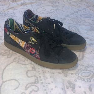 Coogi Puma Suede Clyde Black Sneakers Shoes Sz 9